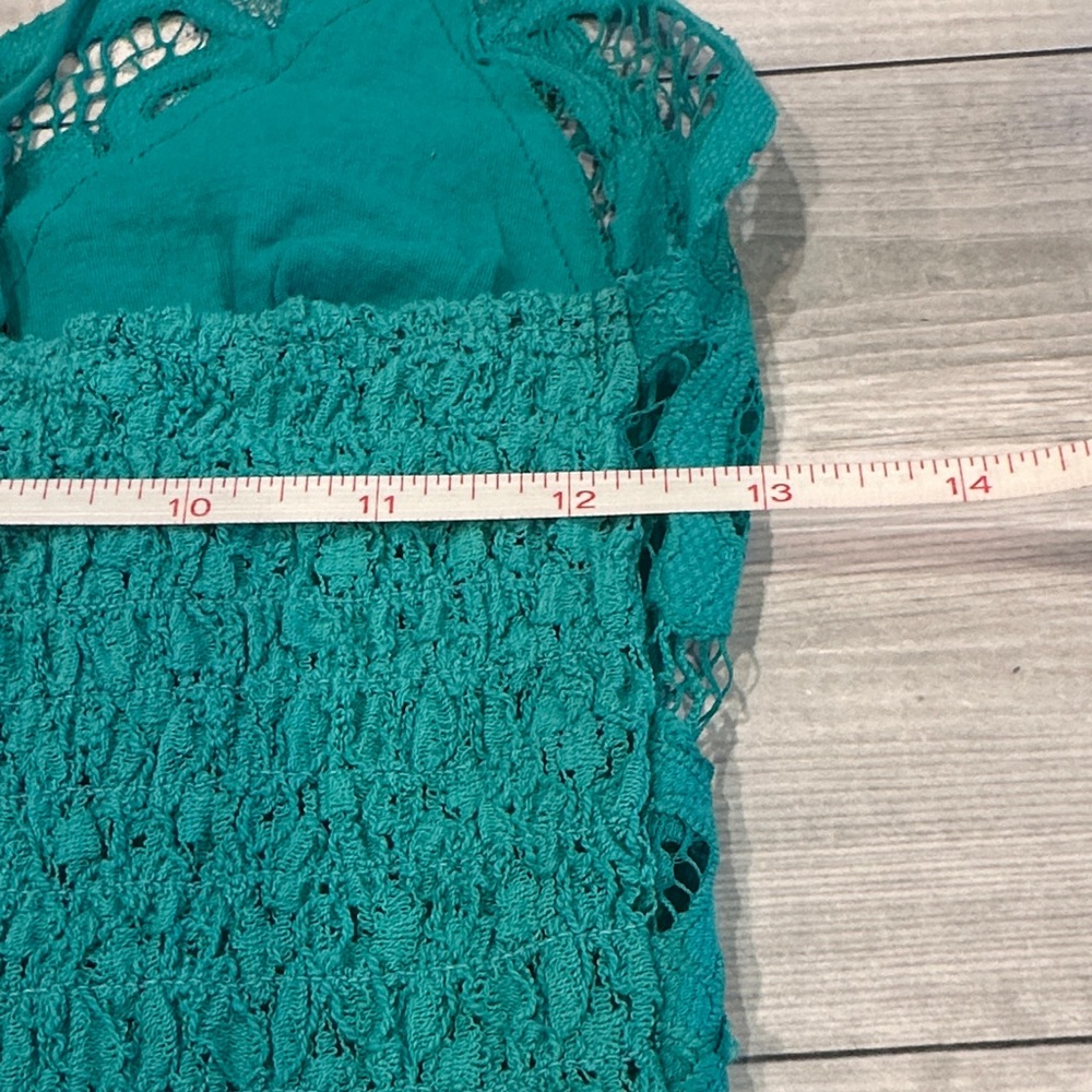 Free People Sz Medium Turquoise Lace Bralette - Picture 7 of 7